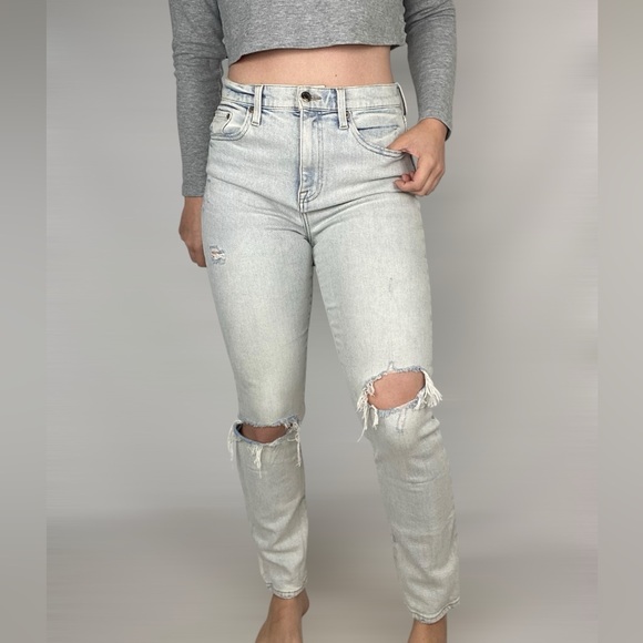 PISTOLA Cara‎ High Rise Vintage Skinny Broadway Distressed Light Wash Jeans - Picture 1 of 7